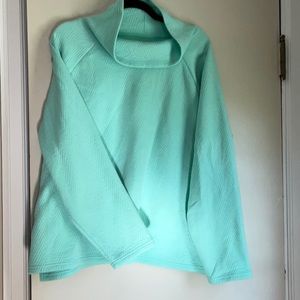 Aqua pull over cowl neck sweatshirt